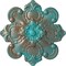 Ekena Millwork Katheryn Ceiling Medallion, Hand-Painted Copper Green Patina, 18 1/8"OD x 1 1/4"P CM18KACGS - alternate 1